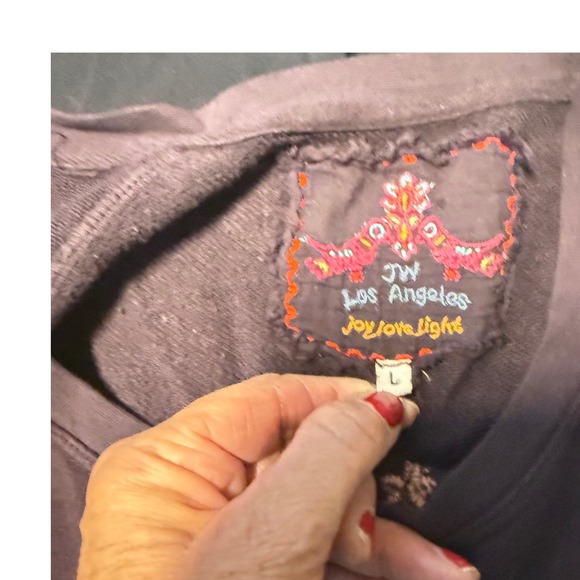 Johnny Was Los Angeles Joylove Light Embroidered Floral Sweatshirt Womens Size L - Picture 2 of 4